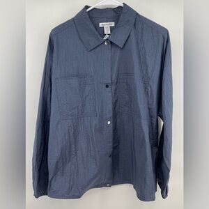 NWT Athleta Lunar Sheen Snap Lightweight Nylon Long Sleeve Outdoor Cinch Sm,Med